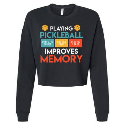 Playing Pickleball Improves Memory Pickleball Cropped Pullover Crew