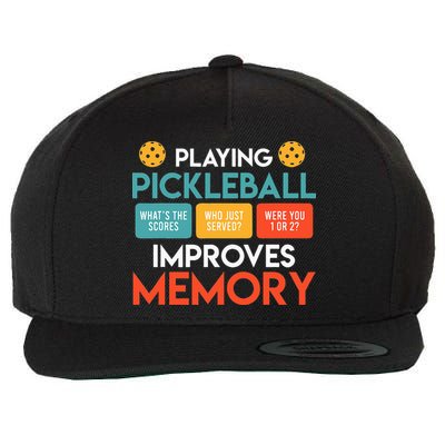 Playing Pickleball Improves Memory Pickleball Wool Snapback Cap