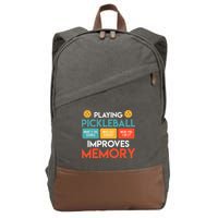 Playing Pickleball Improves Memory Pickleball Cotton Canvas Backpack