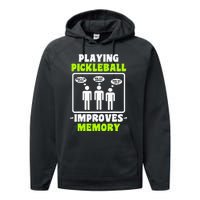 Playing Pickleball Improves Memory Pickleball Dinking Performance Fleece Hoodie