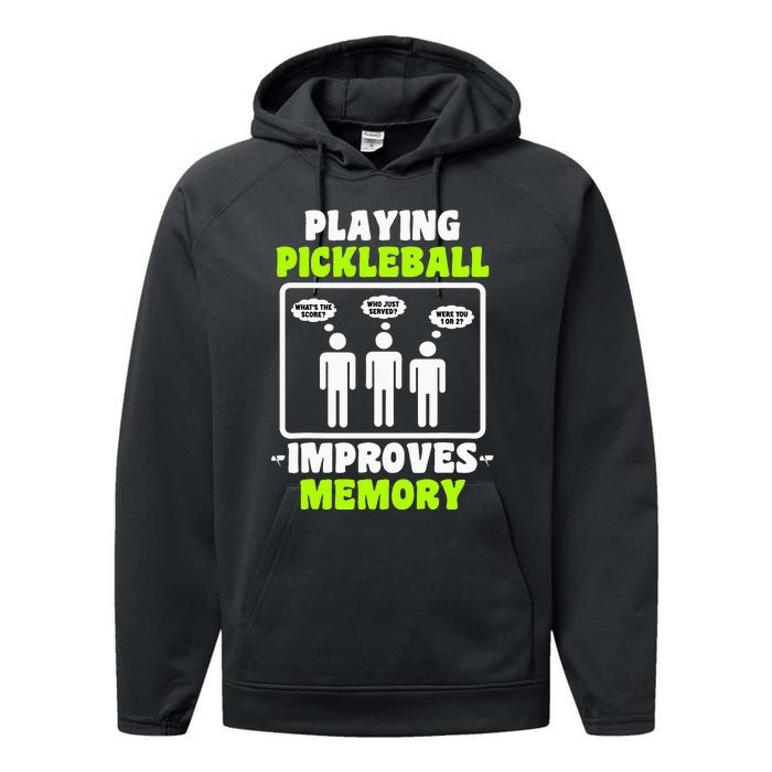 Playing Pickleball Improves Memory Pickleball Dinking Performance Fleece Hoodie