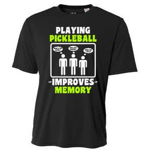 Playing Pickleball Improves Memory Pickleball Dinking Cooling Performance Crew T-Shirt