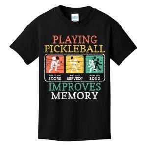 Playing Pickleball Improves Memory Pickleball Kids T-Shirt