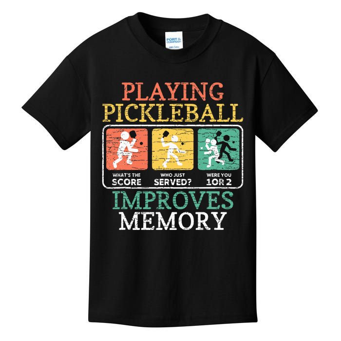 Playing Pickleball Improves Memory Pickleball Kids T-Shirt