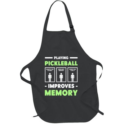 Playing Pickleball Improves Memory Dink Player Full-Length Apron With Pockets