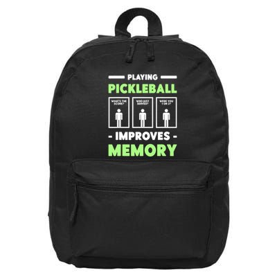Playing Pickleball Improves Memory Dink Player 16 in Basic Backpack