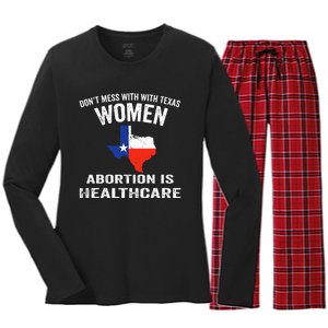 ProChoice ProAbortion is Healthcare Texas 's Rights Women's Long Sleeve Flannel Pajama Set 