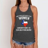 ProChoice ProAbortion is Healthcare Texas 's Rights Women's Knotted Racerback Tank