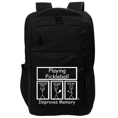 Playing Pickleball Improves Memory Funny Pickleball Impact Tech Backpack