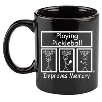 Playing Pickleball Improves Memory Funny Pickleball 11oz C Handle Ceramic Mug