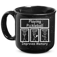 Playing Pickleball Improves Memory Funny Pickleball 15oz Campfire Ceramic Mug