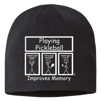 Playing Pickleball Improves Memory Funny Pickleball Sustainable Beanie