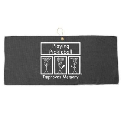 Playing Pickleball Improves Memory Funny Pickleball Large Microfiber Waffle Golf Towel