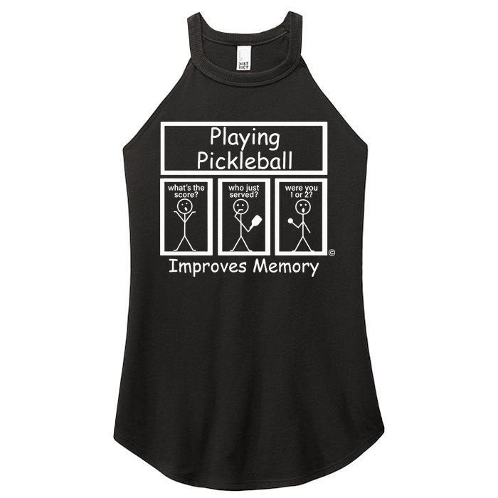 Playing Pickleball Improves Memory Funny Pickleball Women's Perfect Tri Rocker Tank