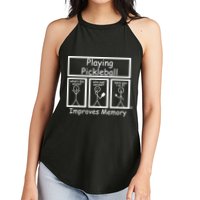 Playing Pickleball Improves Memory Funny Pickleball Women's Perfect Tri Rocker Tank