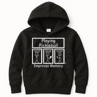 Playing Pickleball Improves Memory Funny Pickleball Kids Hoodie