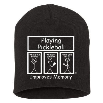 Playing Pickleball Improves Memory Funny Pickleball Short Acrylic Beanie