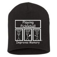 Playing Pickleball Improves Memory Funny Pickleball Short Acrylic Beanie