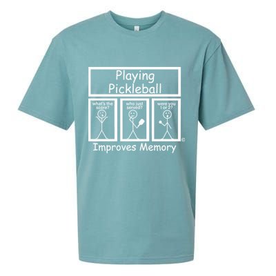 Playing Pickleball Improves Memory Funny Pickleball Sueded Cloud Jersey T-Shirt