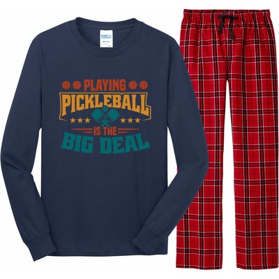 Playing Pickleball Is The Big Deal Long Sleeve Pajama Set