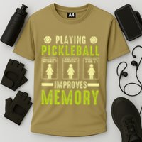 Playing Pickleball Improves Memory Funny Pickleball Design Cooling Performance Crew T-Shirt