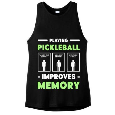 Playing Pickleball Improves Memory Dink Player Cute Gift Ladies PosiCharge Tri-Blend Wicking Tank