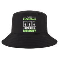 Playing Pickleball Improves Memory Dink Player Cute Gift Cool Comfort Performance Bucket Hat