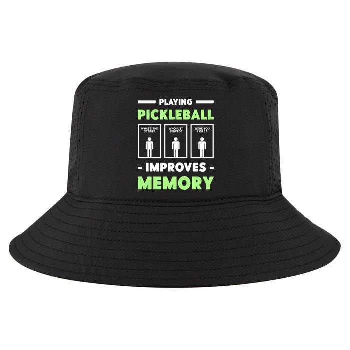 Playing Pickleball Improves Memory Dink Player Cute Gift Cool Comfort Performance Bucket Hat