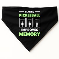 Playing Pickleball Improves Memory Dink Player Cute Gift USA-Made Doggie Bandana