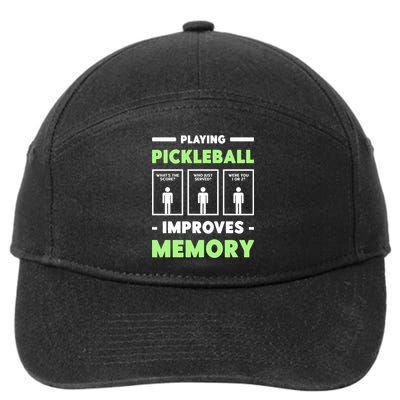 Playing Pickleball Improves Memory Dink Player Cute Gift 7-Panel Snapback Hat