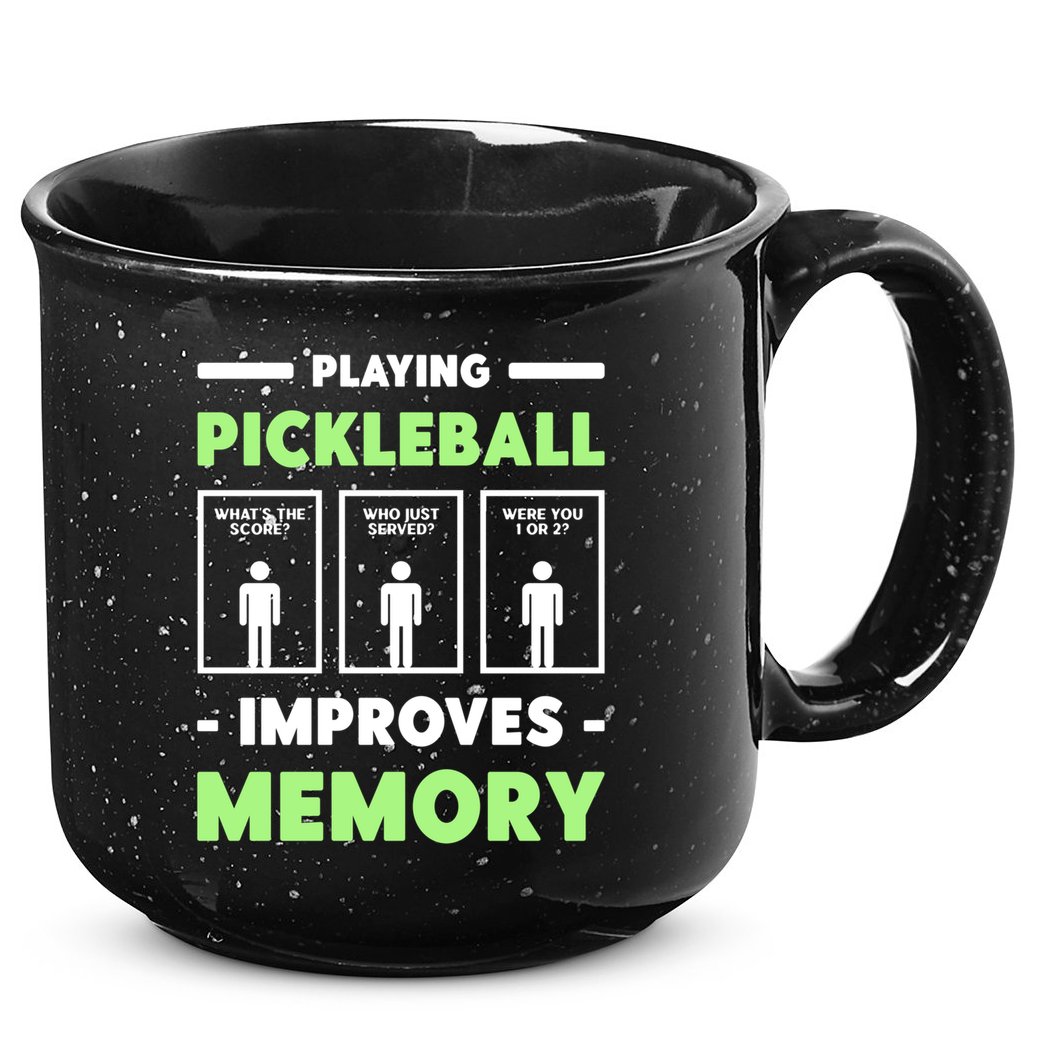Playing Pickleball Improves Memory Dink Player Cute Gift 15oz Campfire Ceramic Mug