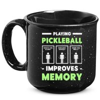 Playing Pickleball Improves Memory Dink Player Cute Gift 15oz Campfire Ceramic Mug