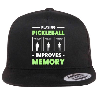 Playing Pickleball Improves Memory Dink Player Cute Gift Flatbill Hat