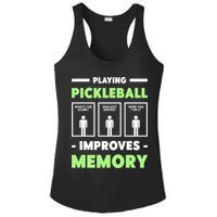 Playing Pickleball Improves Memory Dink Player Cute Gift Ladies PosiCharge Competitor Racerback Tank