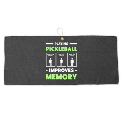 Playing Pickleball Improves Memory Dink Player Cute Gift Large Microfiber Waffle Golf Towel