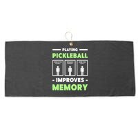 Playing Pickleball Improves Memory Dink Player Cute Gift Large Microfiber Waffle Golf Towel