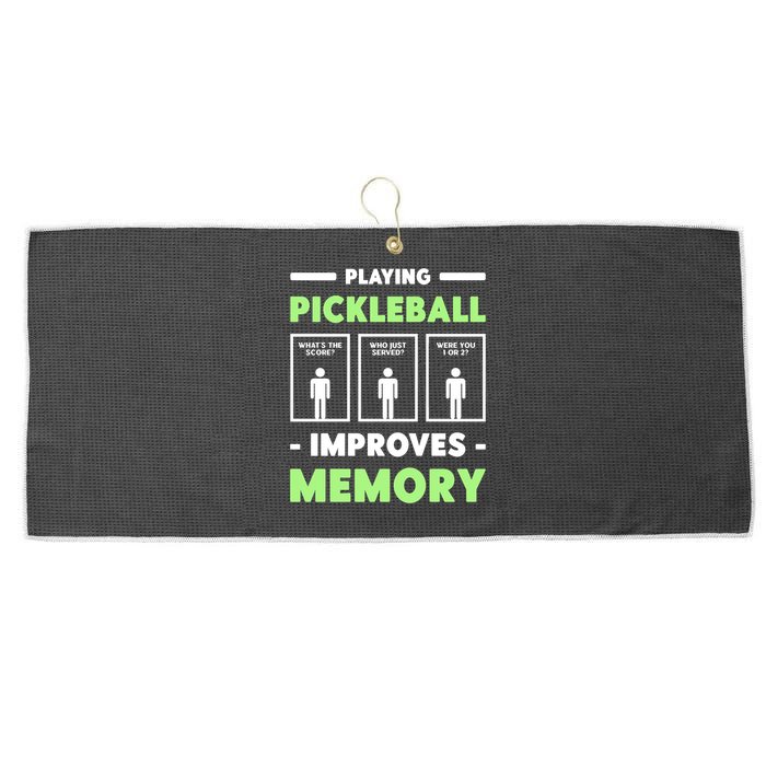 Playing Pickleball Improves Memory Dink Player Cute Gift Large Microfiber Waffle Golf Towel