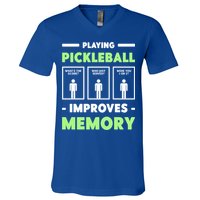 Playing Pickleball Improves Memory Dink Player Cute Gift V-Neck T-Shirt