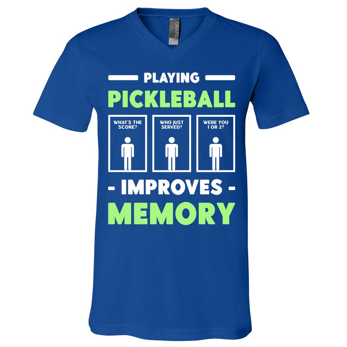 Playing Pickleball Improves Memory Dink Player Cute Gift V-Neck T-Shirt