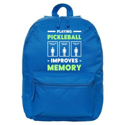 Playing Pickleball Improves Memory Dink Player Cute Gift 16 in Basic Backpack