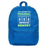 Playing Pickleball Improves Memory Dink Player Cute Gift 16 in Basic Backpack