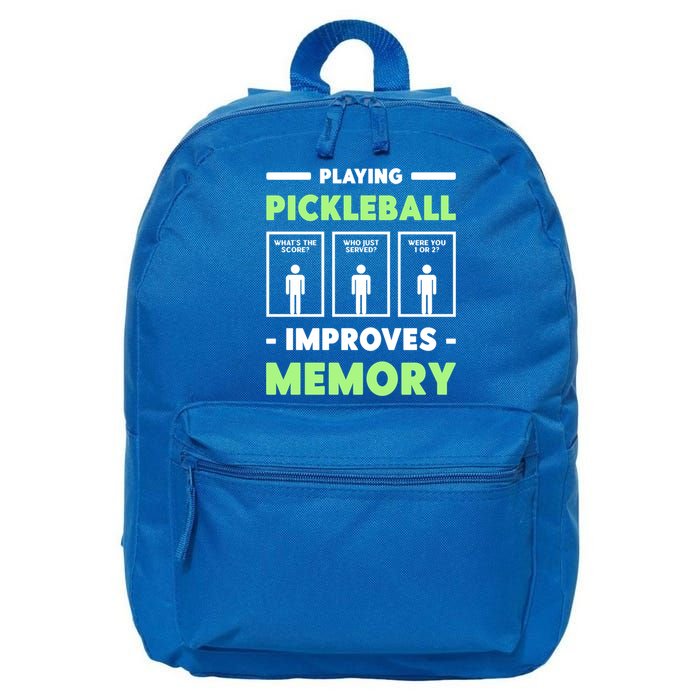 Playing Pickleball Improves Memory Dink Player Cute Gift 16 in Basic Backpack