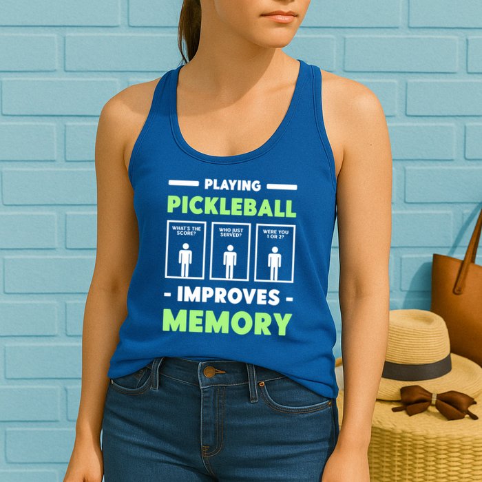 Playing Pickleball Improves Memory Dink Player Cute Gift Womens Tank Top
