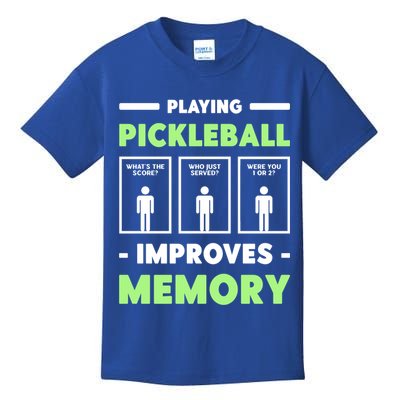 Playing Pickleball Improves Memory Dink Player Cute Gift Kids T-Shirt
