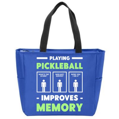 Playing Pickleball Improves Memory Dink Player Cute Gift Zip Tote Bag
