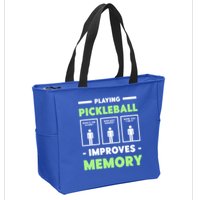 Playing Pickleball Improves Memory Dink Player Cute Gift Zip Tote Bag