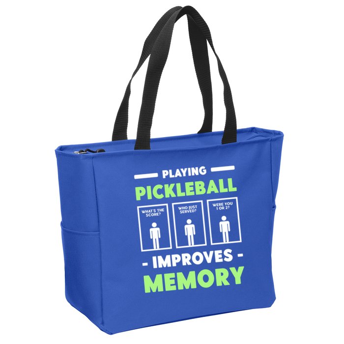 Playing Pickleball Improves Memory Dink Player Cute Gift Zip Tote Bag