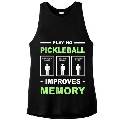 Playing Pickleball Improves Memory Dink Player Ladies PosiCharge Tri-Blend Wicking Tank