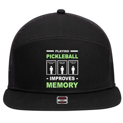 Playing Pickleball Improves Memory Dink Player 7 Panel Mesh Trucker Snapback Hat