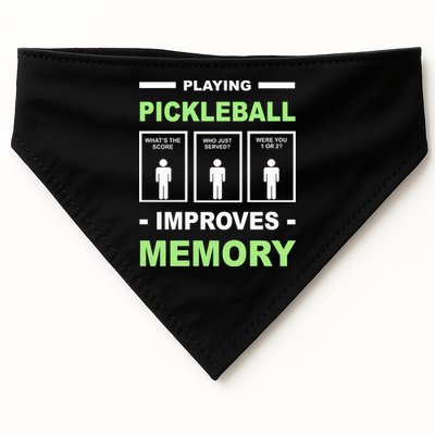 Playing Pickleball Improves Memory Dink Player USA-Made Doggie Bandana